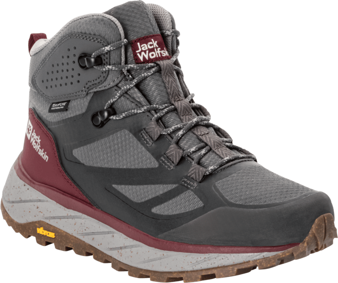 Jack Wolfskin Women's Terraventure Texapore Mid Dark Maroon