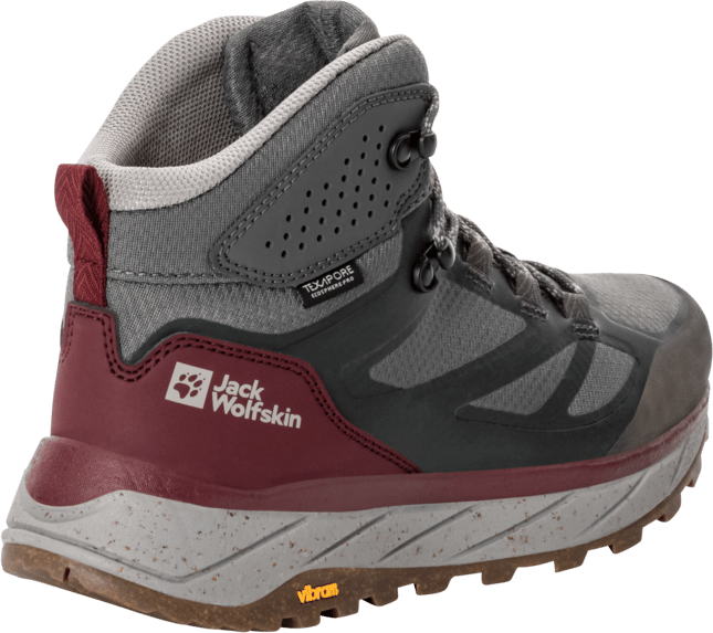 Jack Wolfskin Women's Terraventure Texapore Mid Dark Maroon Jack Wolfskin