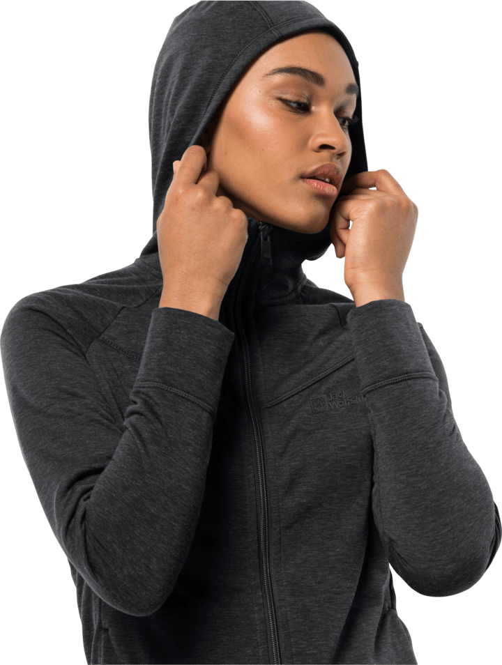 Women's Waldsee Hooded Jacket Black Jack Wolfskin