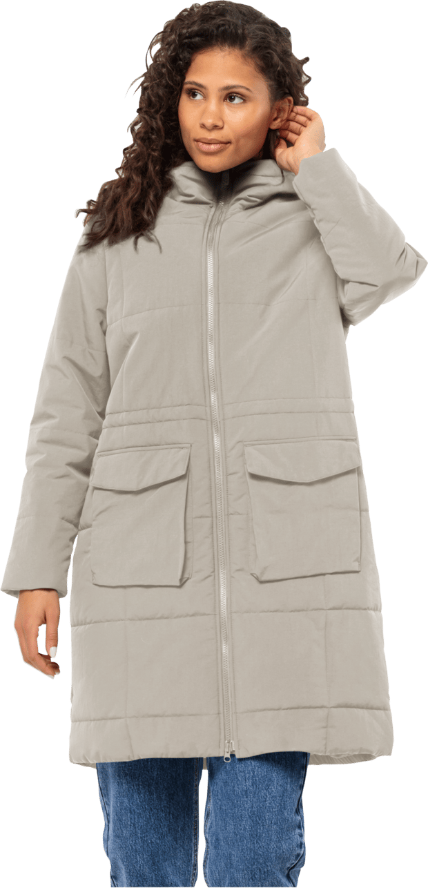 Women's White Frost Parka Dusty Grey Jack Wolfskin