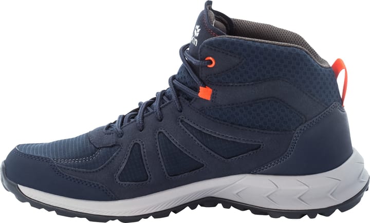 Jack Wolfskin Men's Woodland 2 Texapore Mid Dark Blue / Red Jack Wolfskin