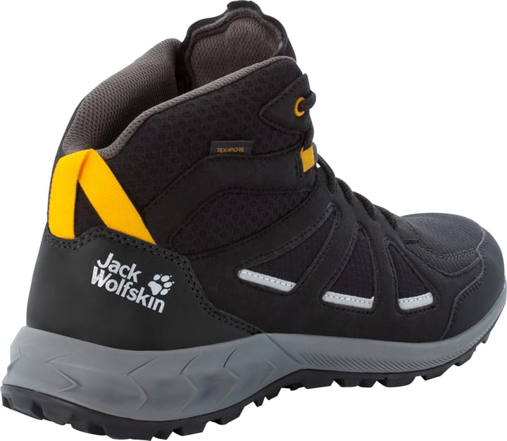 Men's Woodland 2 Texapore Mid Black / Burly Yellow Xt Jack Wolfskin