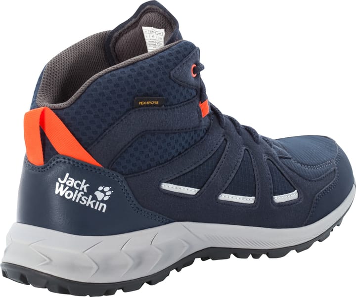 Jack Wolfskin Men's Woodland 2 Texapore Mid Dark Blue / Red Jack Wolfskin