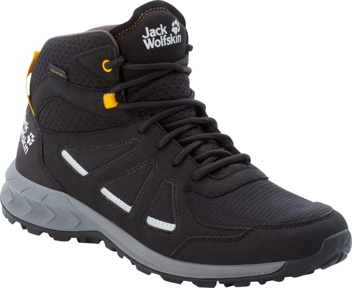 Men's Woodland 2 Texapore Mid Black / Burly Yellow Xt Jack Wolfskin