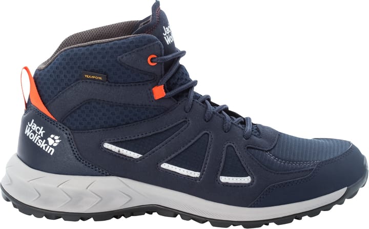 Jack Wolfskin Men's Woodland 2 Texapore Mid Dark Blue / Red Jack Wolfskin