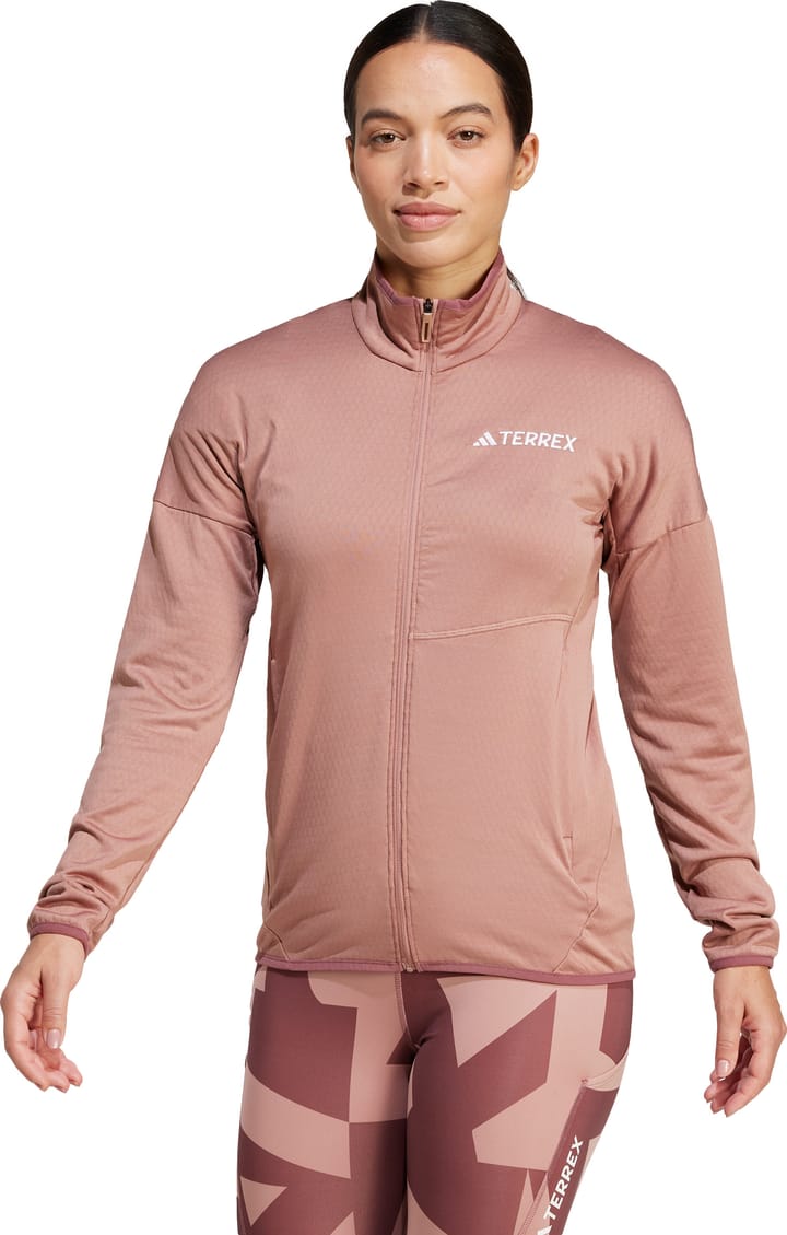 Adidas Women's Terrex Xperior CLIMAWARM Light Fleece Jacket Warm Clay Adidas