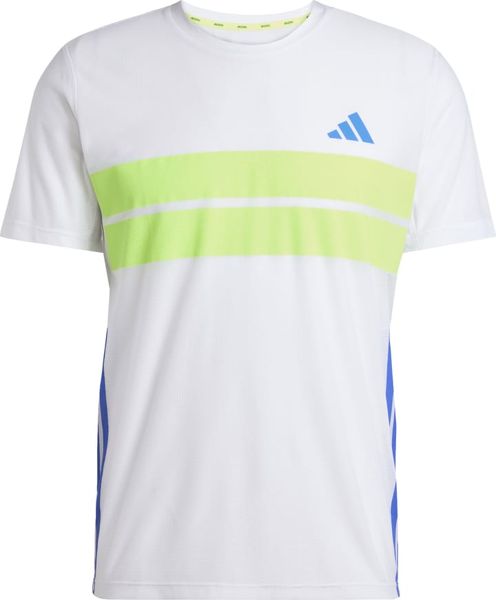 Adidas Men's Adizero Retro Tee White/Lucid Lemon Adidas