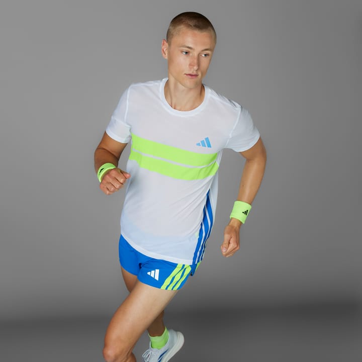 Adidas Men's Adizero Retro Tee White/Lucid Lemon Adidas
