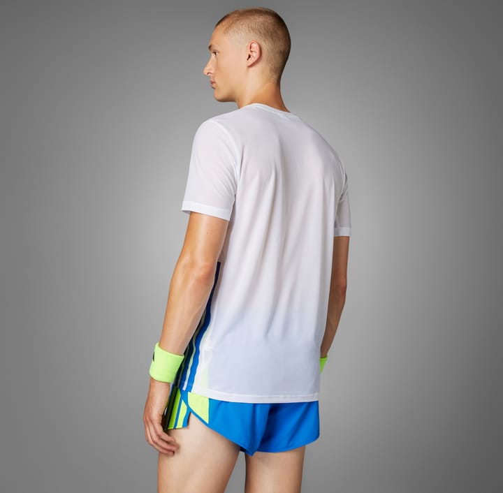 Adidas Men's Adizero Retro Tee White/Lucid Lemon Adidas Adidas Men's Adizero Retro Tee White/Lucid Lemon Adidas