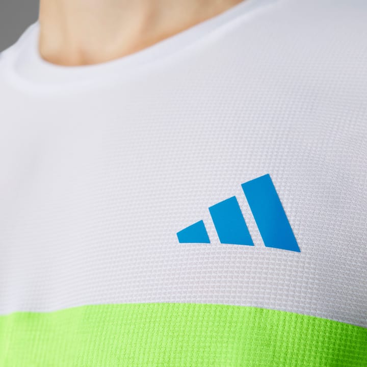 Adidas Men's Adizero Retro Tee White/Lucid Lemon Adidas Adidas Men's Adizero Retro Tee White/Lucid Lemon Adidas