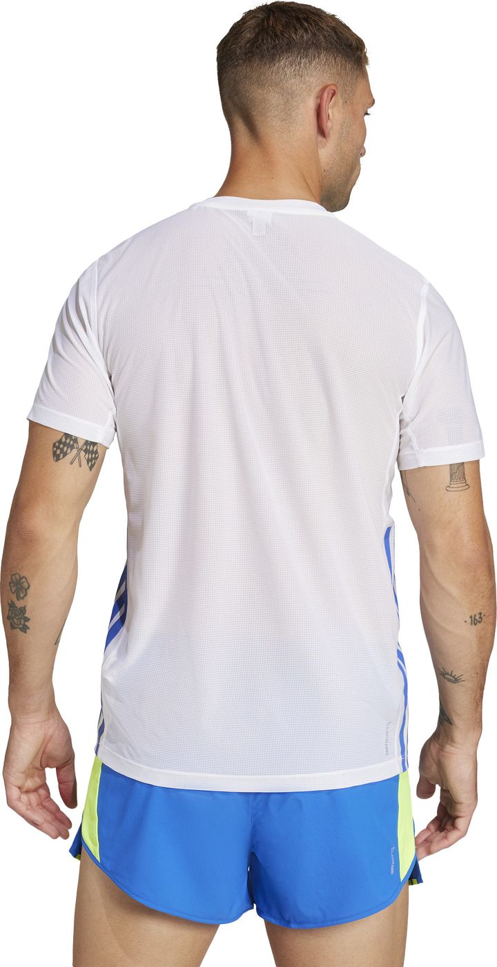 Adidas Men's Adizero Retro Tee White/Lucid Lemon Adidas Adidas Men's Adizero Retro Tee White/Lucid Lemon Adidas