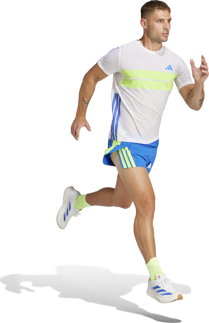 Adidas Men's Adizero Retro Tee White/Lucid Lemon Adidas Adidas Men's Adizero Retro Tee White/Lucid Lemon Adidas