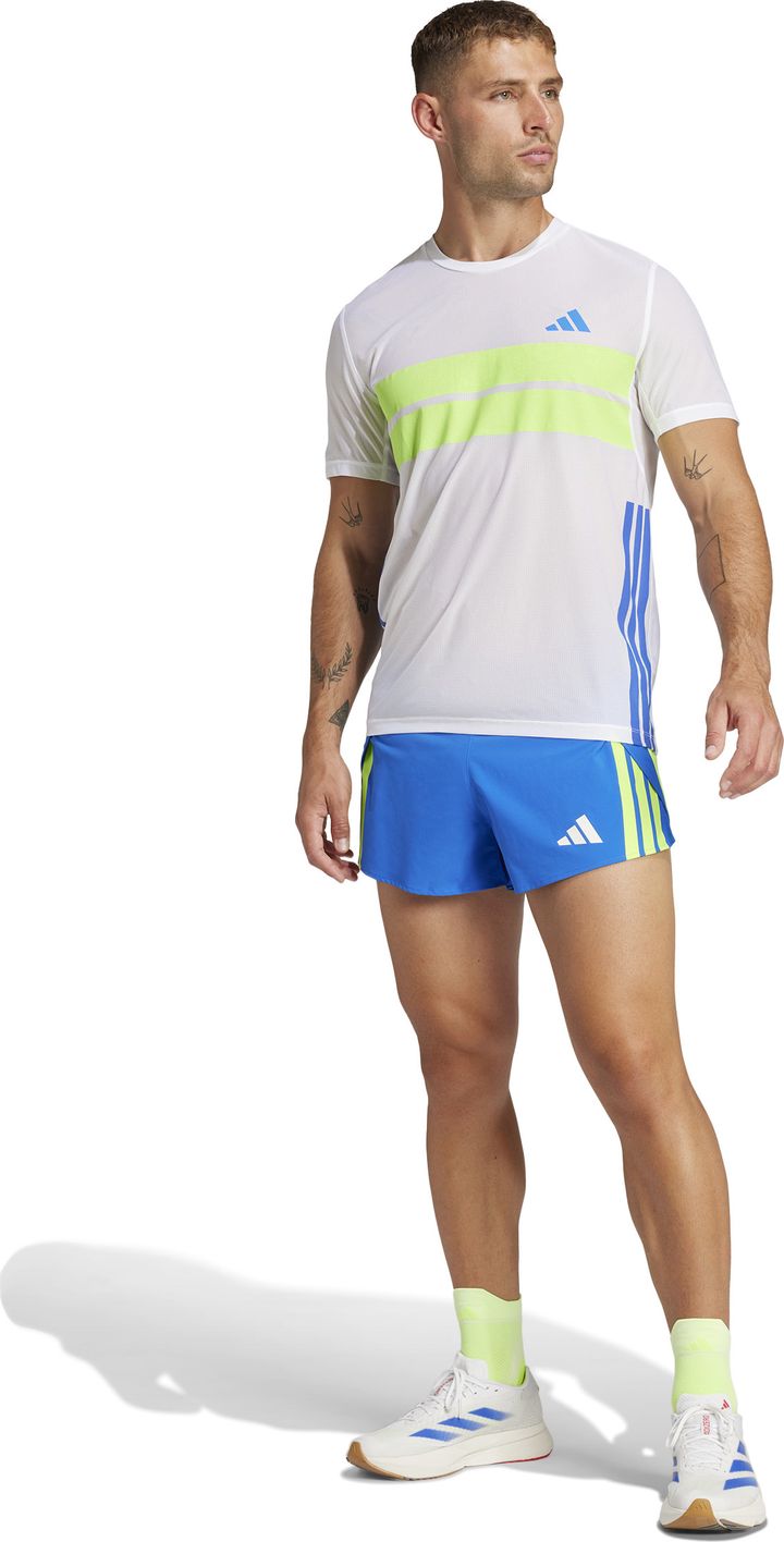 Adidas Men's Adizero Retro Tee White/Lucid Lemon Adidas Adidas Men's Adizero Retro Tee White/Lucid Lemon Adidas