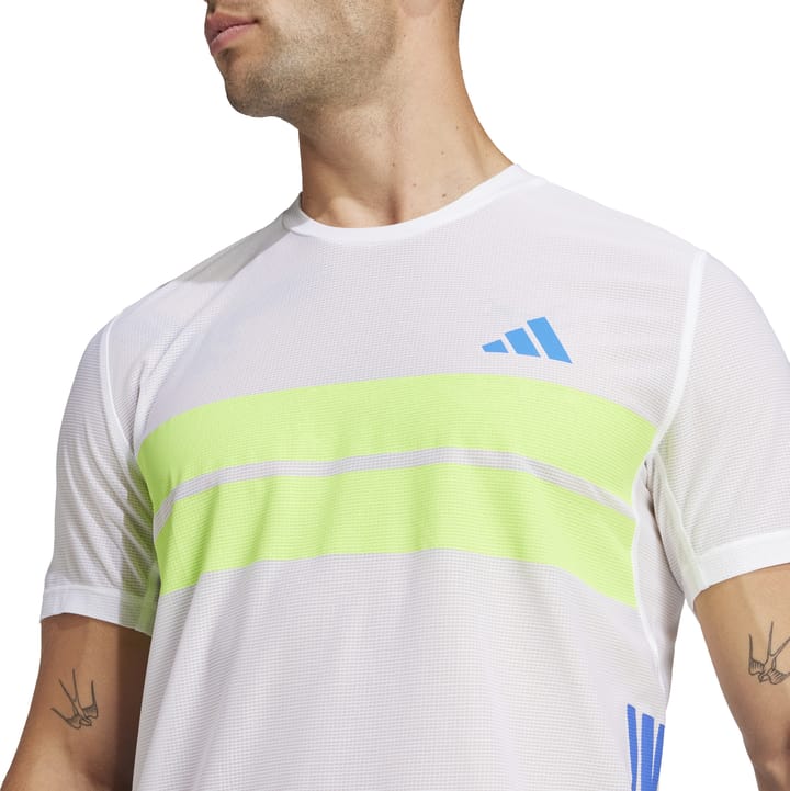 Adidas Men's Adizero Retro Tee White/Lucid Lemon Adidas Adidas Men's Adizero Retro Tee White/Lucid Lemon Adidas