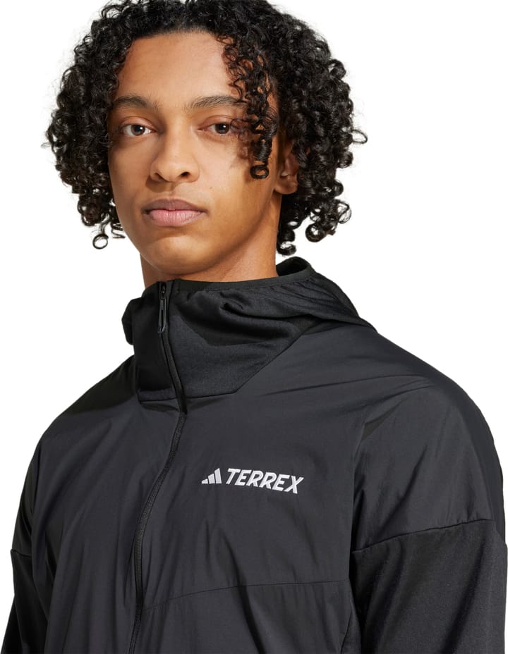 Adidas Men's Terrex Xperior Climawarm+ Wind Light Fleece Hooded Jacket Black Adidas