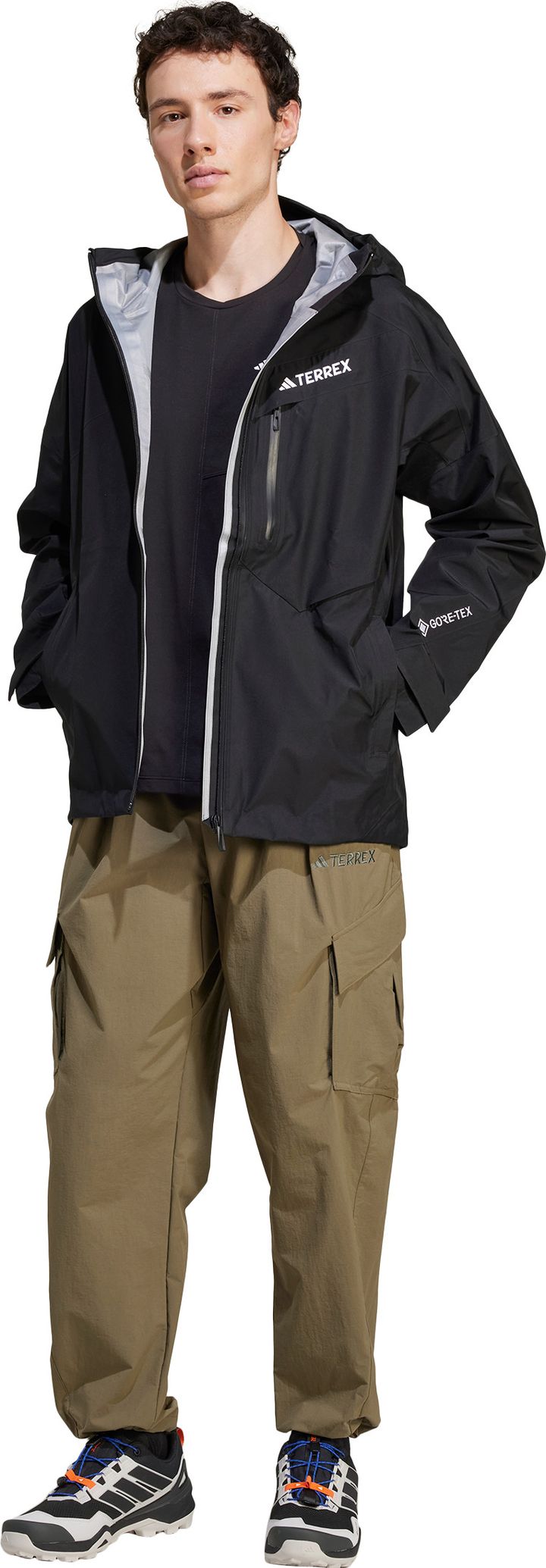 Adidas Men's Terrex Techrock 3L GORE-TEX Performance Jacket Black Adidas