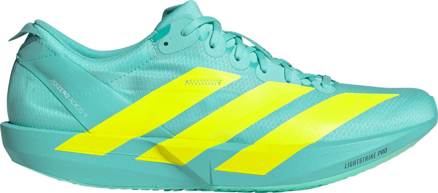 Adidas Men's Adizero Adios 9 Flash Aqua/Lucid Lemon/Zero Metalic