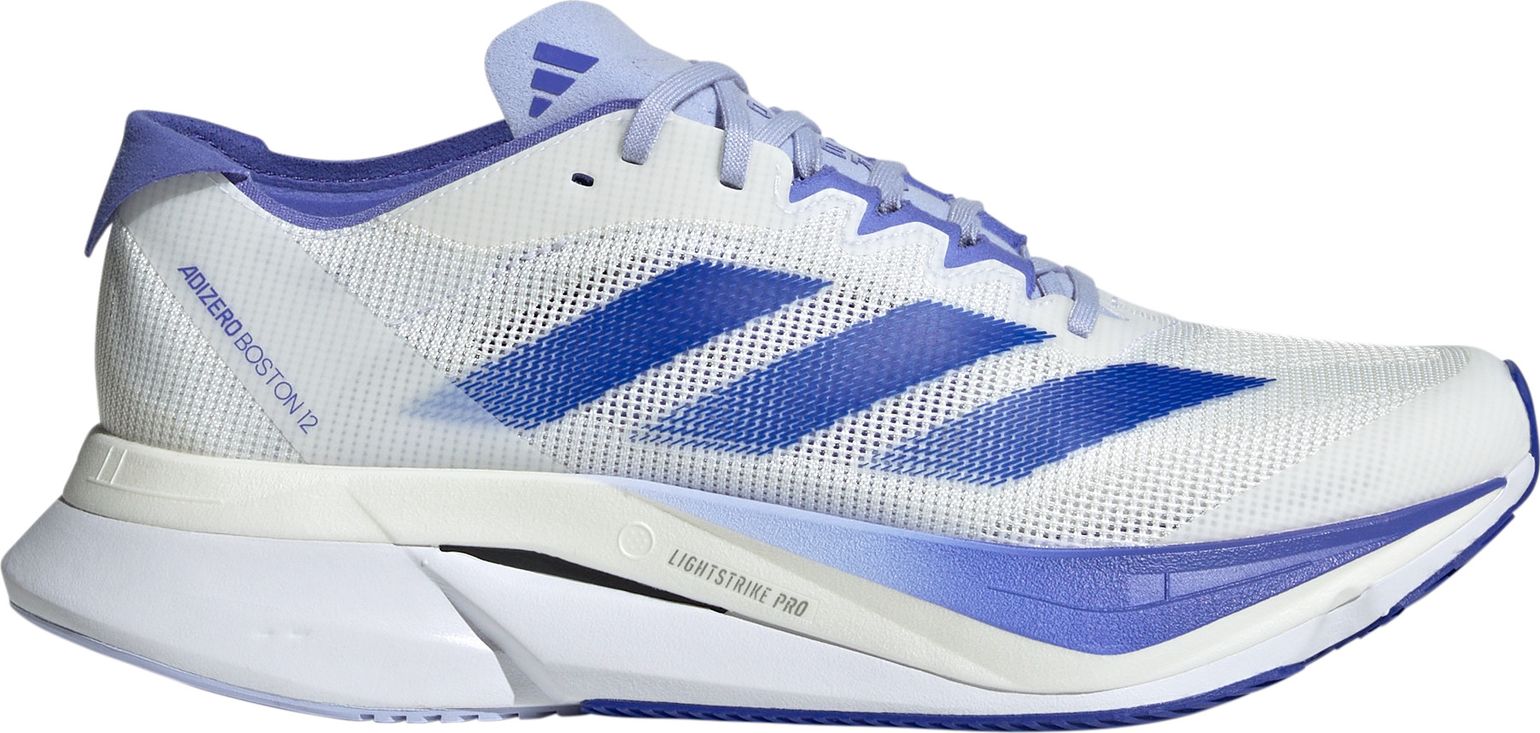 Adidas Women's Adizero Boston 12 Cloud White/Lucid Blue/Cobalt Blue