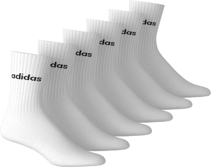 Adidas Cushioned Linear Crew 6p White/black Adidas