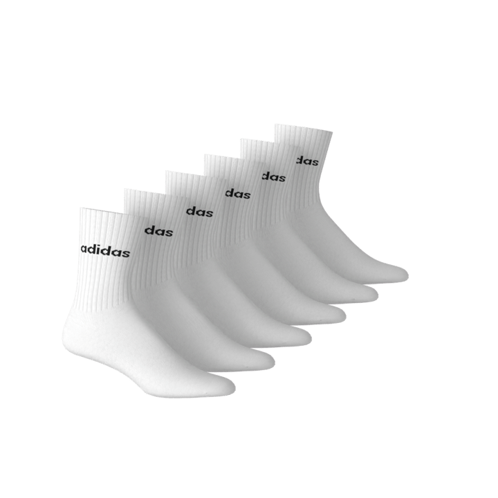 Adidas Cushioned Linear Crew 6p White/black Adidas