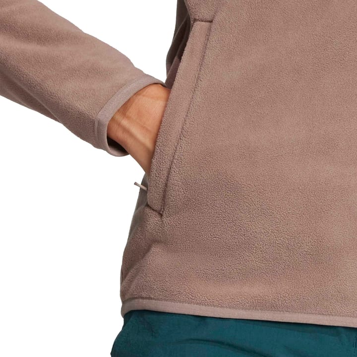 Adidas Women's Multi Essentials Full-Zip Fleece Jacket Trace Brown Adidas