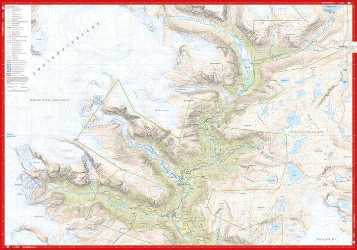 Calazo förlag Jostedalen 1:25 000 Alpine Map Calazo förlag