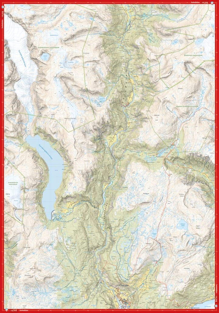 Calazo förlag Jostedalen 1:25 000 Alpine Map Calazo förlag