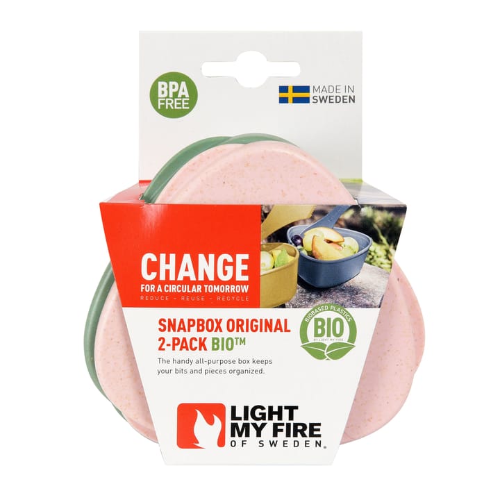 Light My Fire Snapbox Orginal Bio 2-pack Sandy Green/Dusty Pink Light My Fire