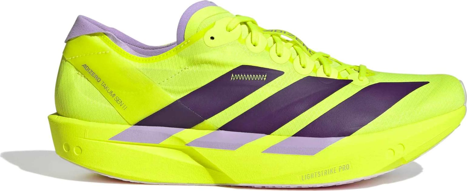 Adidas Men's Adizero Takumi Sen 11 Solar Yellow/Aurora Plum/Powder Plum
