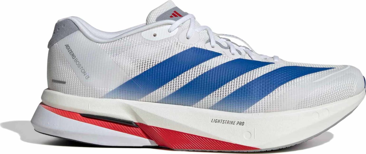 Adidas Men's Adizero Boston 13 Cloud White / Team Royal Blue / Halo Silver