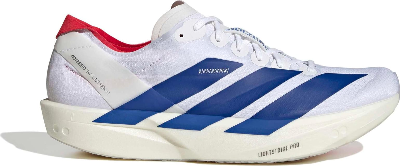 Adidas Men's Adizero Takumi Sen 11 Cloud White/Team Royal Blue/Pure Ruby