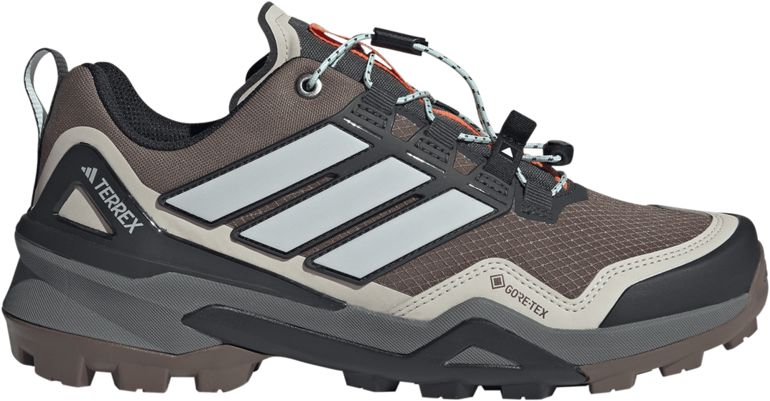 Adidas Women's Terrex Skychaser GORE-TEX Hiking Shoes Earth Strata/Grey One/Semi Flash Aqua