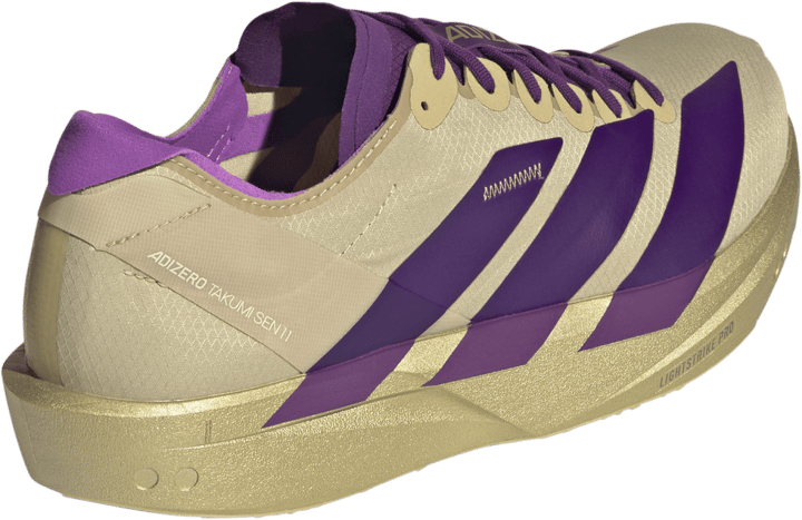 Adidas Men's Adizero Takumi Sen 11 Sand/Rich Purple/Gold Met. Adidas