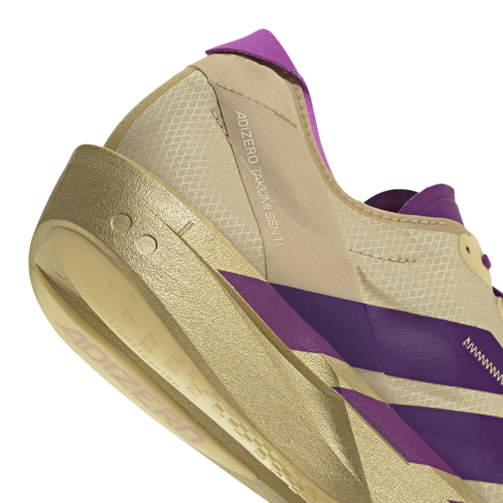 Adidas Men's Adizero Takumi Sen 11 Sand/Rich Purple/Gold Met. Adidas