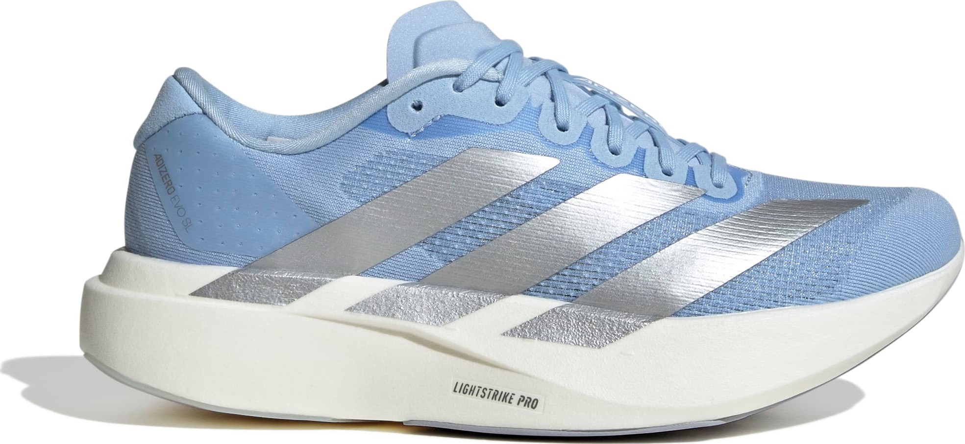 Adidas Women's Adizero Evo SL Glow Blue / Silver met. / Cloud White
