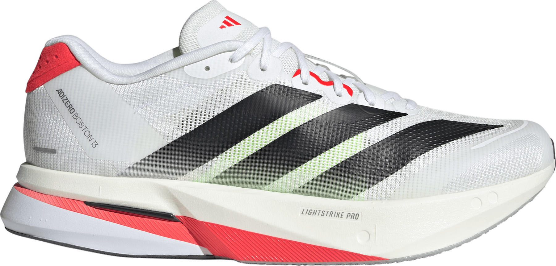 Adidas Men's Adizero Boston 13 Ftwwht/Core Black/Lucid Red Løpesko 46