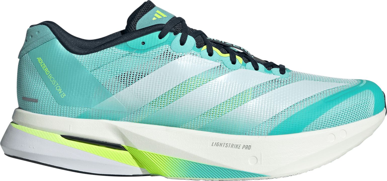 Adidas Men's Adizero Boston 13 Flash Aqua/Cloud White/Lucid Lemon