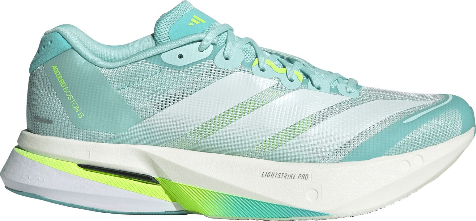 Adidas Women's Adizero Boston 13 Semi Flash Aqua/Zero Metalic/Lucid Lemon