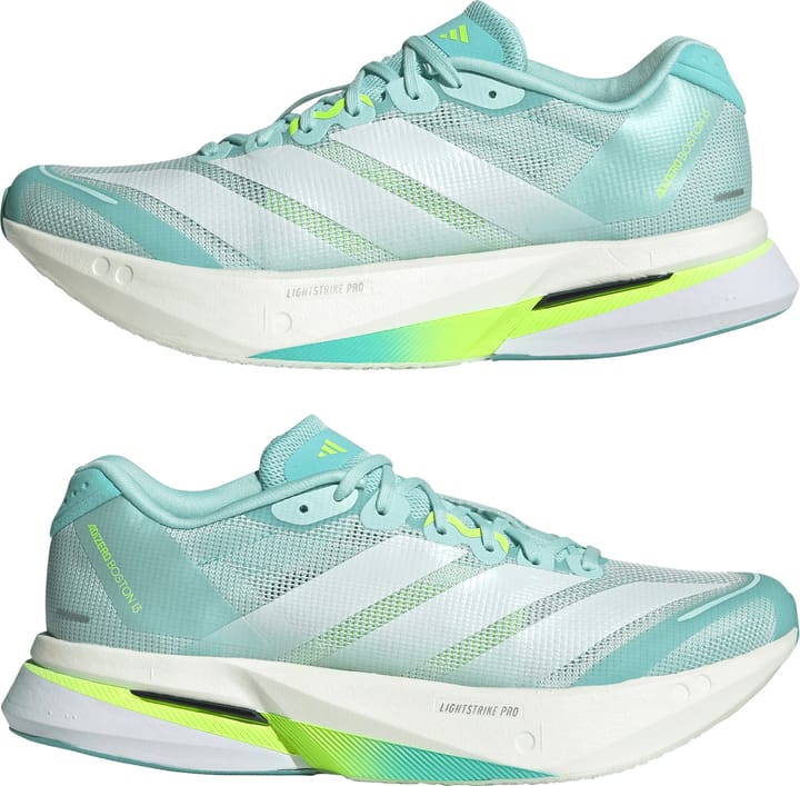 Adidas Women's Adizero Boston 13 Semi Flash Aqua/Zero Metalic/Lucid Lemon Adidas