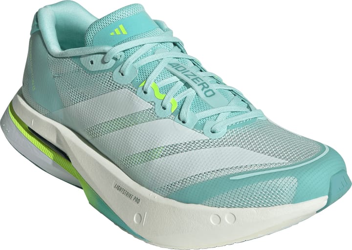 Adidas Women's Adizero Boston 13 Semi Flash Aqua/Zero Metalic/Lucid Lemon Adidas
