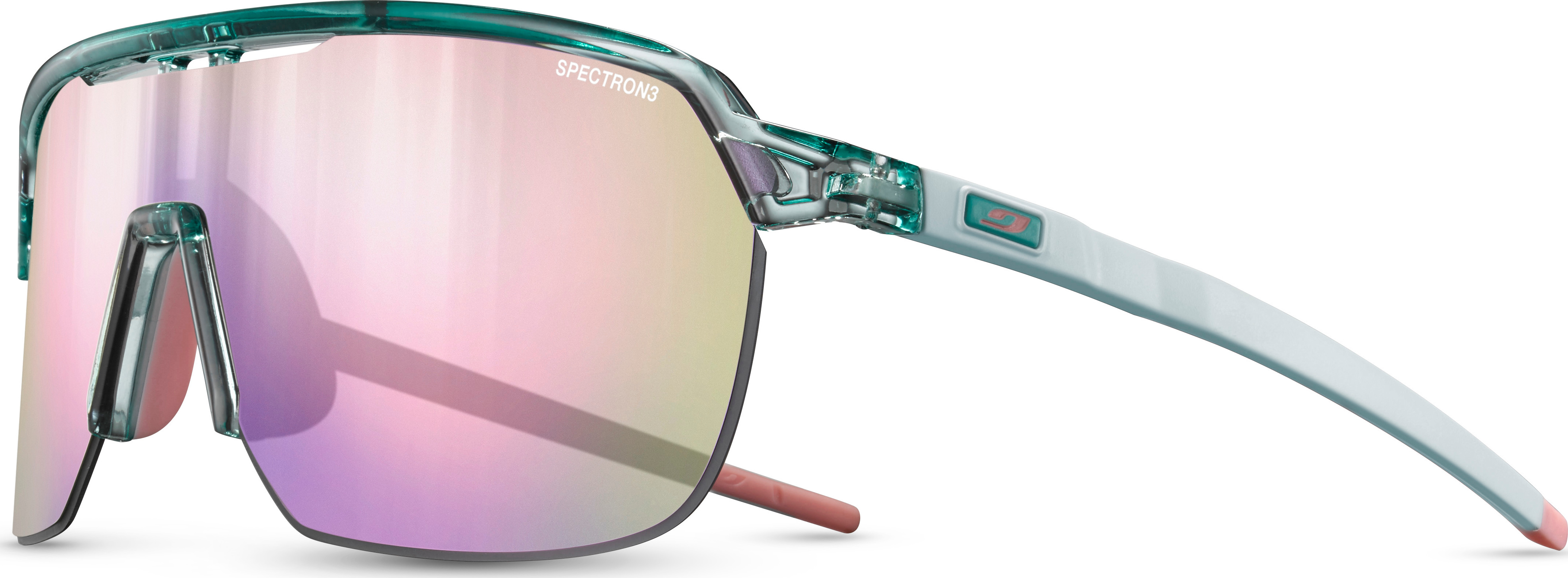 Julbo Frequency Spectron 3 Shiny Translucent Light Green/Pink Sportglasögon OneSize