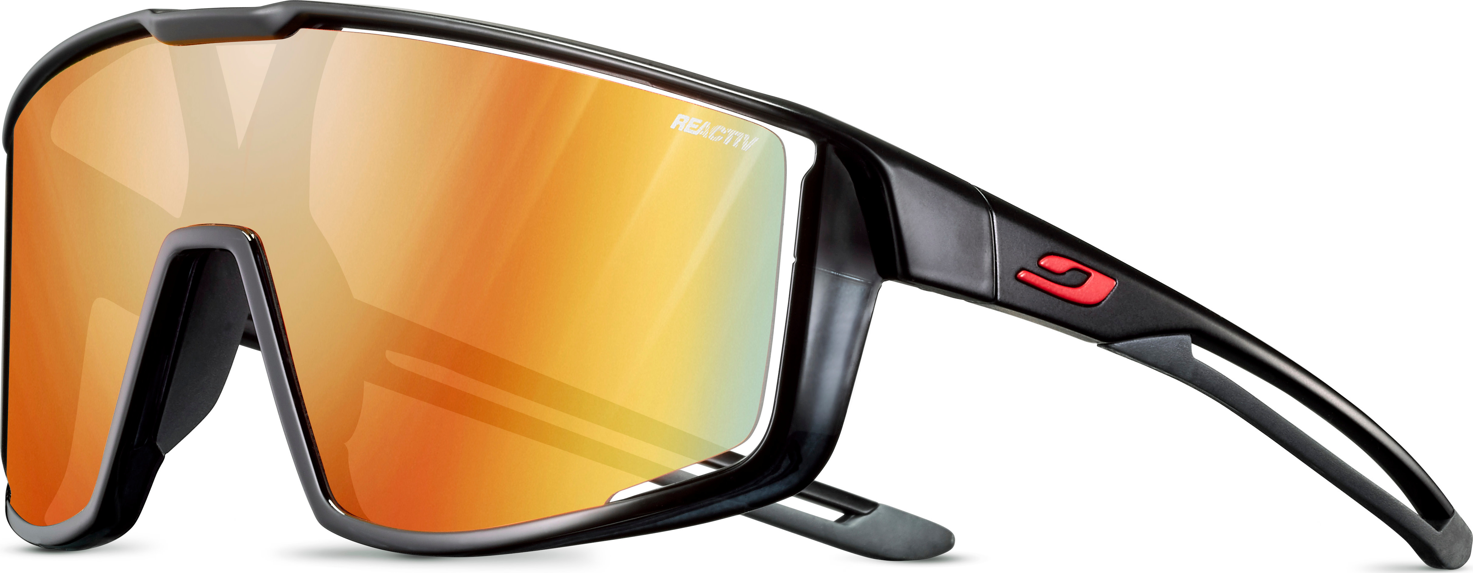Julbo Fury Reactiv 1-3 Light Amplifier Shiny Black/Red Sportglasögon M