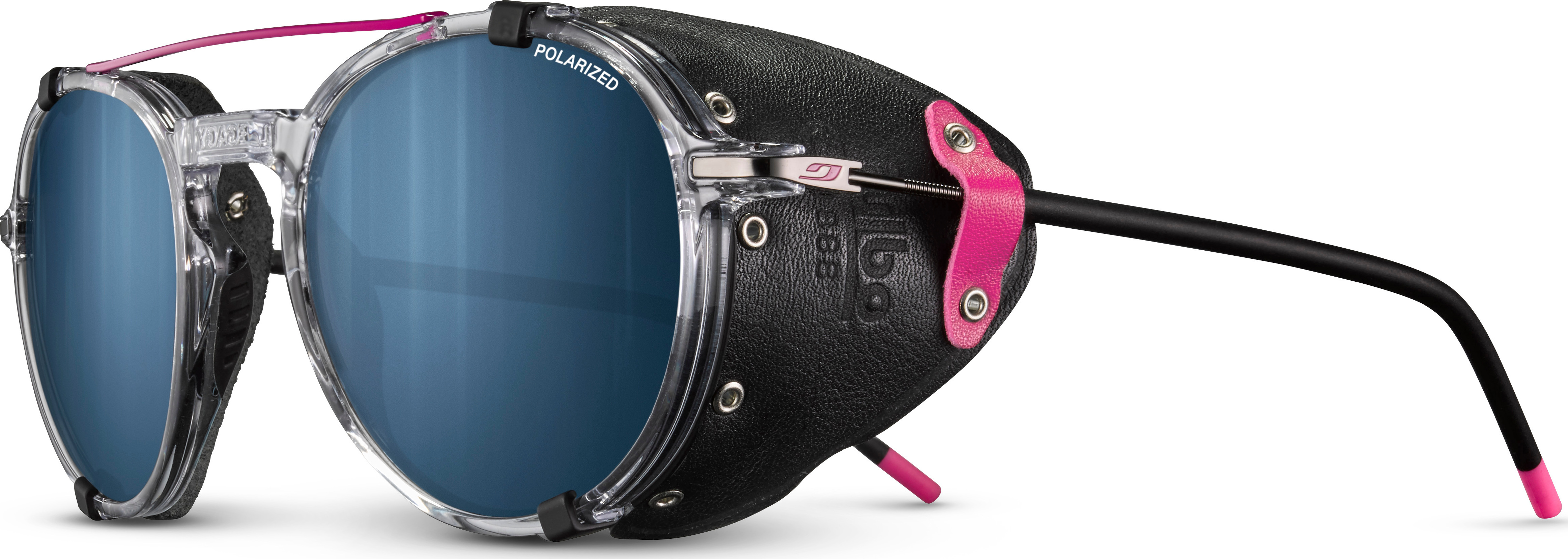 Julbo Legacy Spectron 3 Polarized Shiny Translucent Crystal/Pink/Black Solbriller OneSize