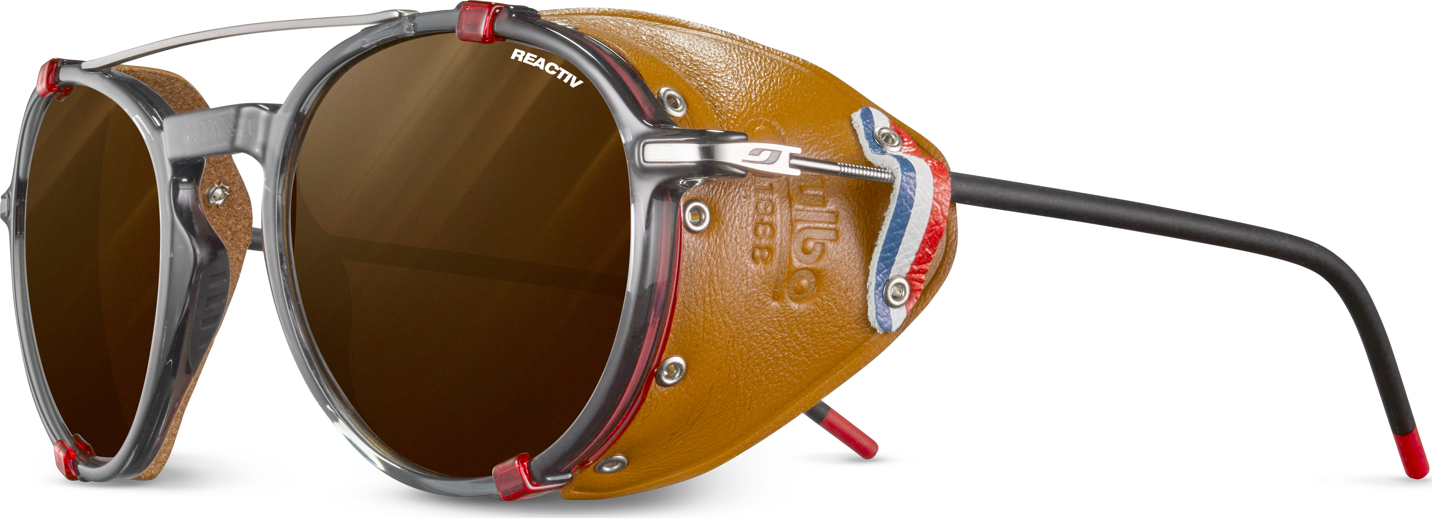 Julbo Legacy Reactiv 2-4 Polarized Shiny Translucent Black/Red/Brown Aurinkolasit OneSize