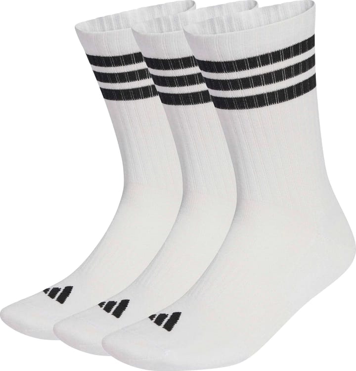 Adidas 3 Stripes Cushioned Sportswear Crew Socks White/black/black Adidas