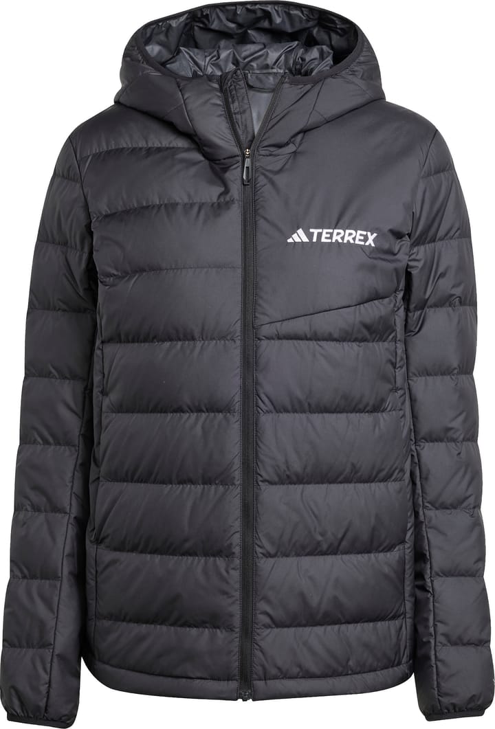Adidas Women's Multi Light Down Hooded Jacket Black Adidas