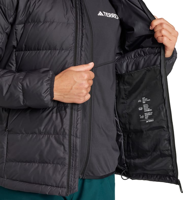 Adidas Women's Multi Light Down Hooded Jacket Black Adidas