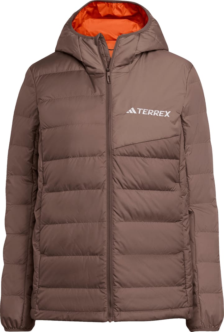 Adidas Women's Multi Light Down Hooded Jacket Earstr/trabrn Adidas Adidas Women's Multi Light Down Hooded Jacket Earstr/trabrn Adidas