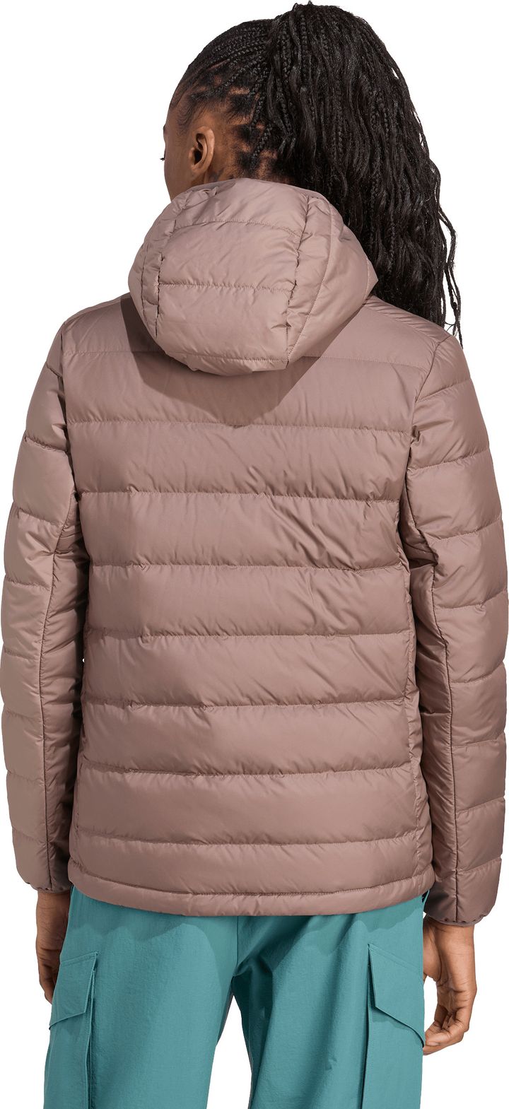 Adidas Women's Multi Light Down Hooded Jacket Earstr/trabrn Adidas