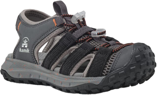 Kamik Kids' Ripple Charcoal Sandaler 29